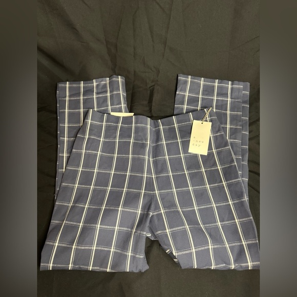 a new day Pants - A New Day Navy Checkered Trousers